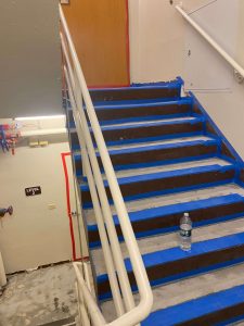 Commercial Office Building Stairwell Painting - New England Commercial Painting Services Boston MA